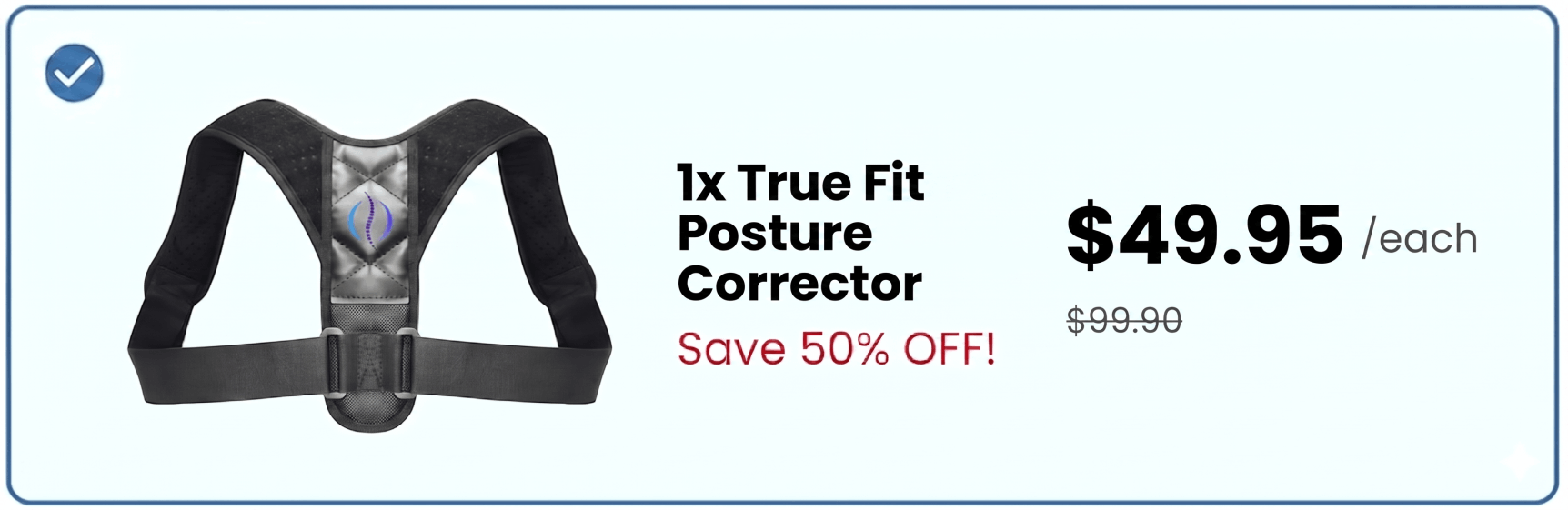 TrueFit Posture Corrector Single Discount Package