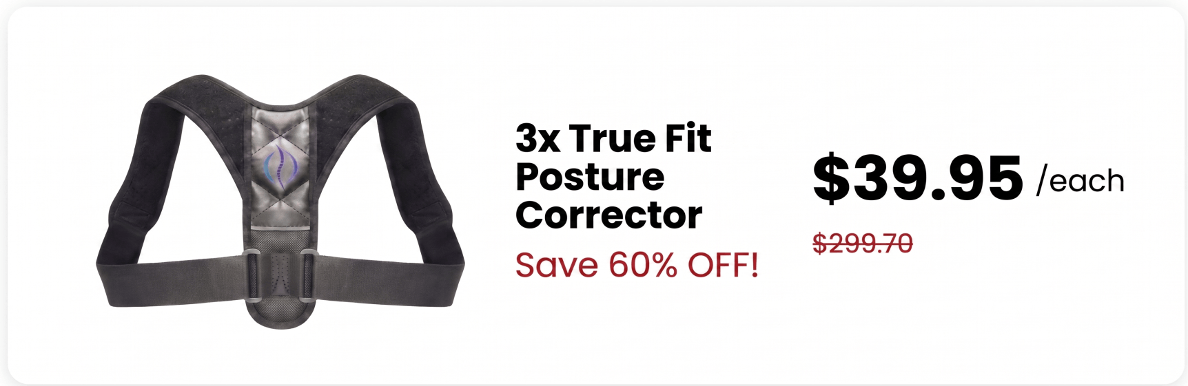 TrueFit Posture Corrector Triple Discount Package